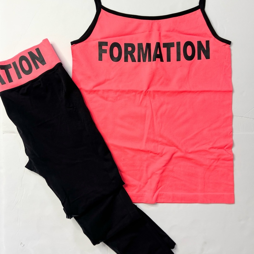 (Final price buy as is) 

Neon Pink and Black Apparel very scratchy material.